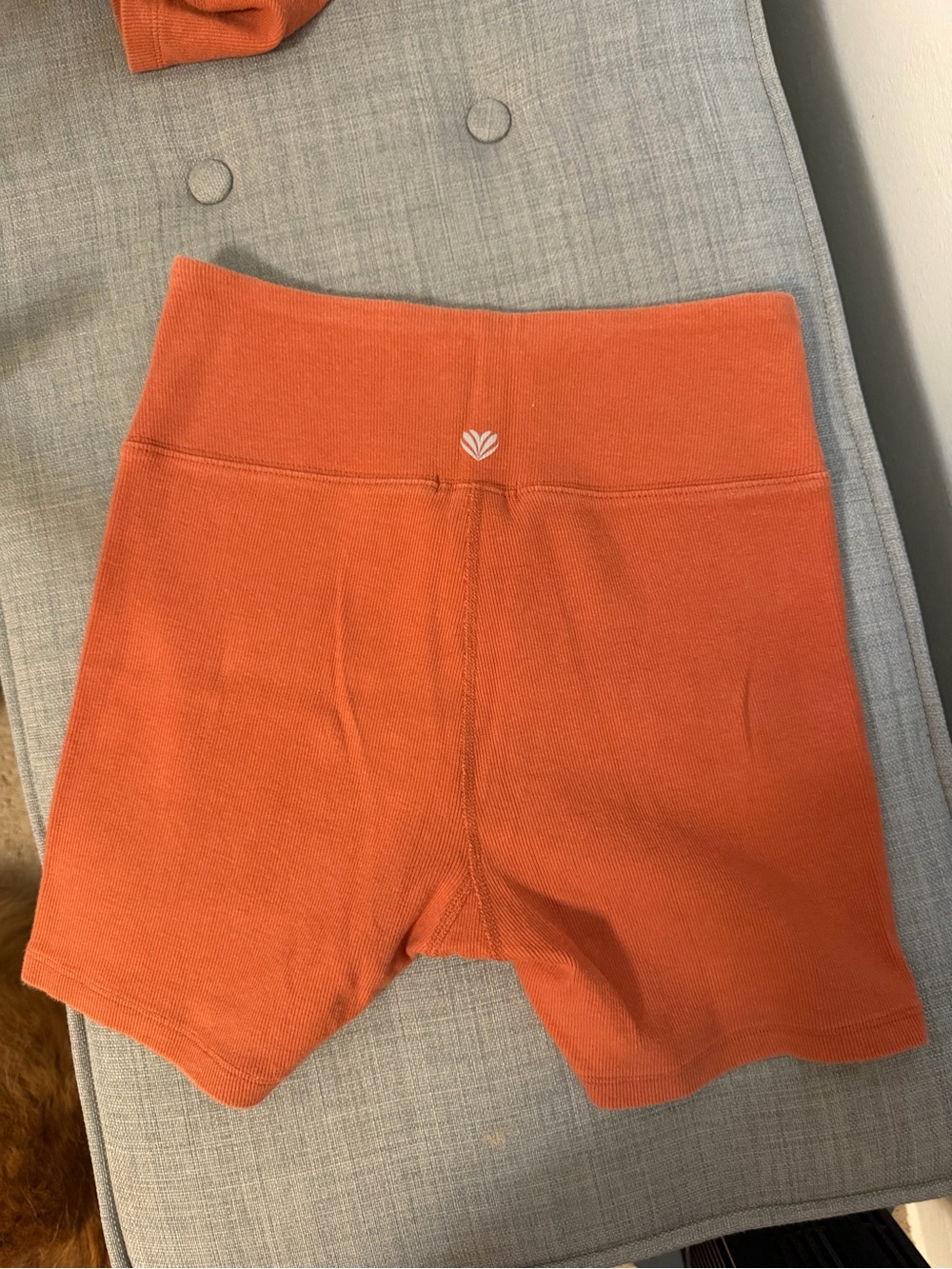 Forever 21 Rust Orange Ribbed Racerback Tank & High-Waist Shorts Set - Picture 5 of 6